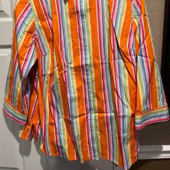 Women's Ralph Lauren Multi-Colored Blouse Size 3X NWOT - Picture 4 of 6